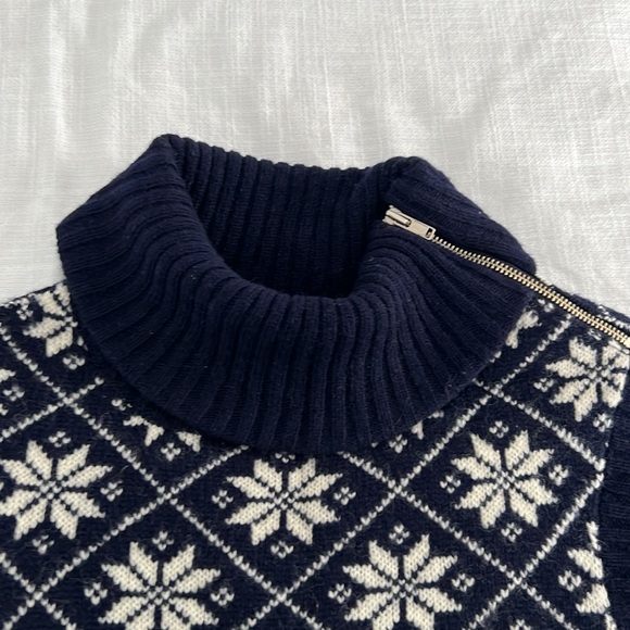 Vintage 1990s Polo Jeans Ralph Lauren Snowflake Knitted Sweater - Picture 2 of 7